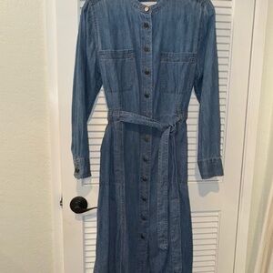 Loft Denim Button-Down Dress